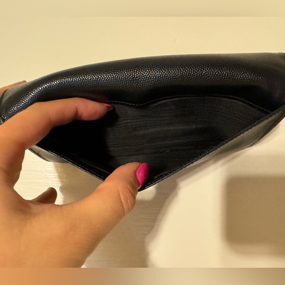 VINTAGE Celine Wallet Long Folded Plate Calf Leather - Picture 3 of 9